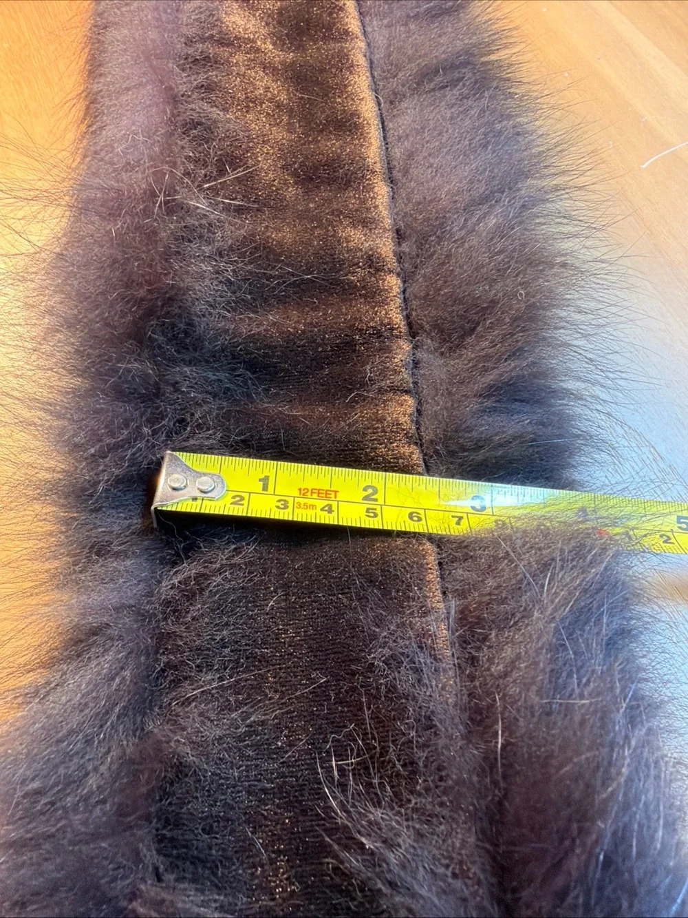 NEW Elegant Winter Women Headband Dark Brown Canadian Fox‎ Fur Sz Adjustable